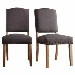 Set of 2 Cobble Hill Nailhead Accent Dining Chair Wood - Inspire Q Wood/smoke -Dining Chairs And Benches Official Shop unnamed file 3773