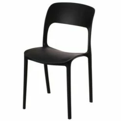 Fabulaxe Modern Plastic Outdoor Dining Chair with Open Curved Back -Dining Chairs And Benches Official Shop unnamed file 3781