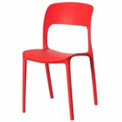 Fabulaxe Modern Plastic Outdoor Dining Chair with Open Curved Back -Dining Chairs And Benches Official Shop unnamed file 3787