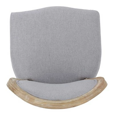 Set of 4 Phinnaeus French Country Fabric Dining Chairs Light Gray/Natural - Christopher Knight Home 6 Set of 4 Phinnaeus French Country Fabric Dining Chairs Light Gray/Natural - Christopher Knight Home - Image 4