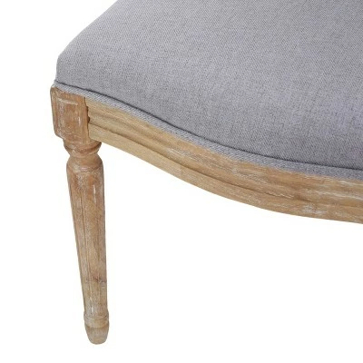 Set of 4 Phinnaeus French Country Fabric Dining Chairs Light Gray/Natural - Christopher Knight Home 10 Set of 4 Phinnaeus French Country Fabric Dining Chairs Light Gray/Natural - Christopher Knight Home - Image 8