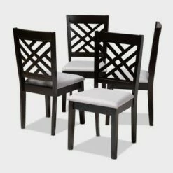 4pc Caron Finished Wood Dining Chairs - Baxton Studio Gray -Dining Chairs And Benches Official Shop unnamed file 3844