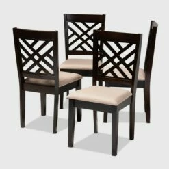 4pc Caron Finished Wood Dining Chairs - Baxton Studio Gray -Dining Chairs And Benches Official Shop unnamed file 3845