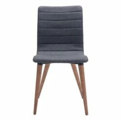 Set of 2 Mid-Century Modern Upholstered and Wood Dining Chair Gray - ZM Home -Dining Chairs And Benches Official Shop unnamed file 3858