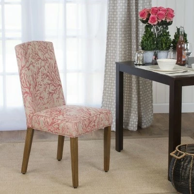 Parsons Dining Chair - Pink Coral - HomePop 4 Parsons Dining Chair - Pink Coral - HomePop - Image 2