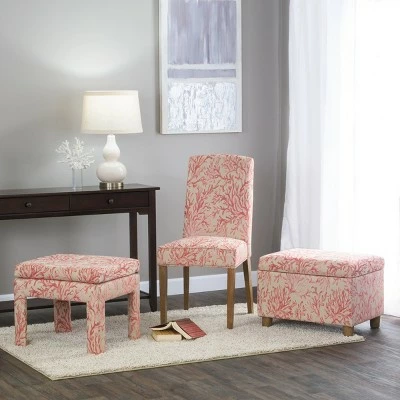 Parsons Dining Chair - Pink Coral - HomePop 5 Parsons Dining Chair - Pink Coral - HomePop - Image 3