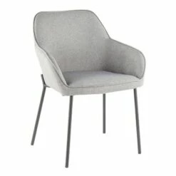 Set of 2 Daniella Contemporary Dining Chair Gray - LumiSource