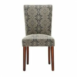 Set of 2 Reeves Print Parsons Dining Side Chairs Damask - Inspire Q Flower Print Gray -Dining Chairs And Benches Official Shop unnamed file 3898