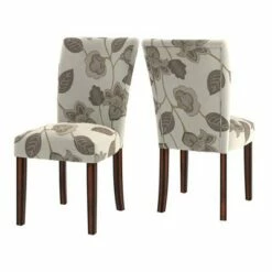Set of 2 Reeves Print Parsons Dining Side Chairs Damask - Inspire Q Flower Print Gray -Dining Chairs And Benches Official Shop unnamed file 3904