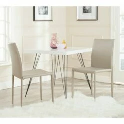 Set of 2 Geneva Dining Chair - Safavieh Light Brown