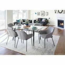 Set of 2 Daniella Contemporary Dining Chair Gray - LumiSource -Dining Chairs And Benches Official Shop unnamed file 396
