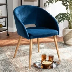 Vianne Velvet Upholstered Metal Dining Chair Navy Blue/Gold - Baxton Studio -Dining Chairs And Benches Official Shop unnamed file 402