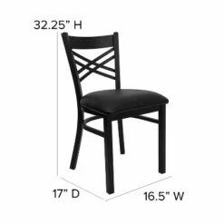 Flash Furniture Black ''X'' Back Metal Restaurant Chair 19 Flash Furniture Black ''X'' Back Metal Restaurant Chair -Dining Chairs And Benches Official Shop unnamed file 4020