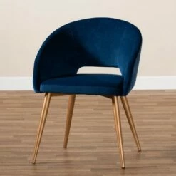 Vianne Velvet Upholstered Metal Dining Chair Navy Blue/Gold - Baxton Studio -Dining Chairs And Benches Official Shop unnamed file 403