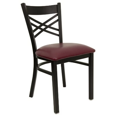 Flash Furniture Black ''X'' Back Metal Restaurant Chair 17 Flash Furniture Black ''X'' Back Metal Restaurant Chair - Image 15