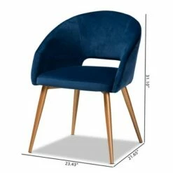 Vianne Velvet Upholstered Metal Dining Chair Navy Blue/Gold - Baxton Studio -Dining Chairs And Benches Official Shop unnamed file 404