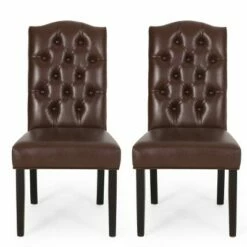 2pk Harriet Contemporary Tufted Dining Chairs - Christopher Knight Home Dark Brown -Dining Chairs And Benches Official Shop unnamed file 4049