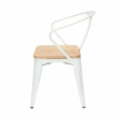 Set of 4 18" Industrial Modern Mid Back Galvanized Steel Chairs with Arms and Solid Ash Wood Seats White/Natural - OFM 15 Set of 4 18" Industrial Modern Mid Back Galvanized Steel Chairs with Arms and Solid Ash Wood Seats White/Natural - OFM -Dining Chairs And Benches Official Shop unnamed file 407