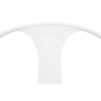 Set of 4 18" Industrial Modern Mid Back Galvanized Steel Chairs with Arms and Solid Ash Wood Seats White/Natural - OFM 7 Set of 4 18" Industrial Modern Mid Back Galvanized Steel Chairs with Arms and Solid Ash Wood Seats White/Natural - OFM - Image 5