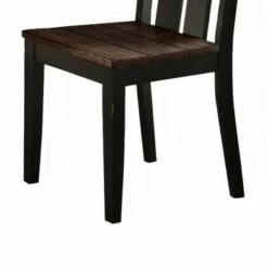 Set fo 2 Rubber Wood Dining Chair with Slatted Back Brown/Black - Benzara 7 Set fo 2 Rubber Wood Dining Chair with Slatted Back Brown/Black - Benzara -Dining Chairs And Benches Official Shop unnamed file 4095