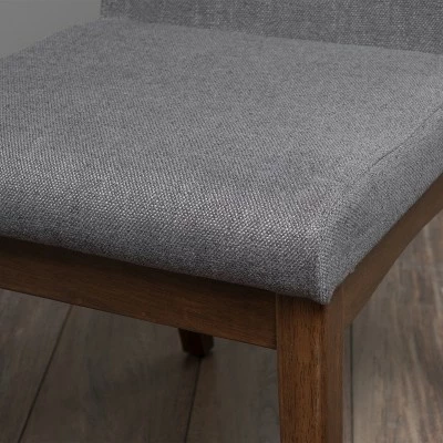 Set of 2 Dimitri Dining Chair - Christopher Knight Home Light Beige/walnut Finish 5 Set of 2 Dimitri Dining Chair - Christopher Knight Home Light Beige/walnut Finish - Image 3