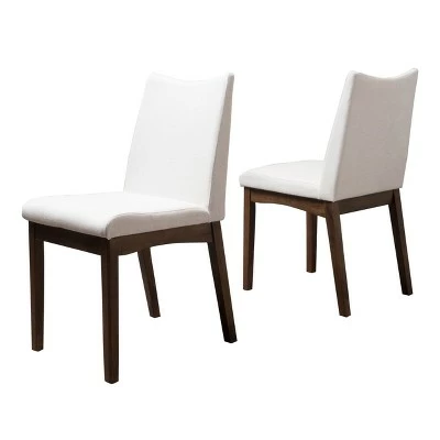 Set of 2 Dimitri Dining Chair - Christopher Knight Home Light Beige/walnut Finish 7 Set of 2 Dimitri Dining Chair - Christopher Knight Home Light Beige/walnut Finish - Image 5