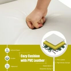 Costway Set of 2 Dining Chairs Upholstered Padded Side Chairs w/ Rubber Wood Legs BlackBeige -Dining Chairs And Benches Official Shop unnamed file 4130