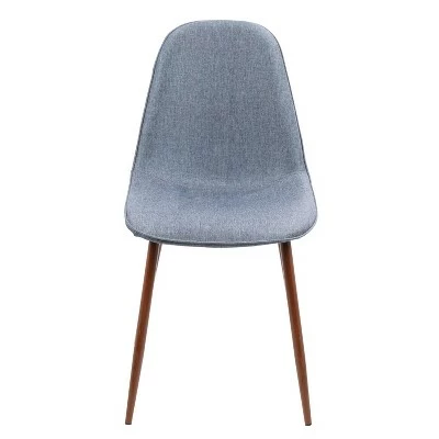 Set of 2 Pebble Mid-Century Modern Dining Accent Chairs - LumiSource Walnut/green 7 Set of 2 Pebble Mid-Century Modern Dining Accent Chairs - LumiSource Walnut/green - Image 5