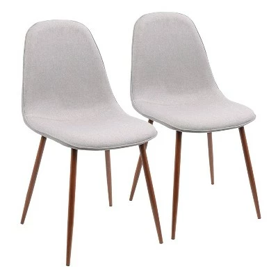 Set of 2 Pebble Mid-Century Modern Dining Accent Chairs - LumiSource Walnut/green 12 Set of 2 Pebble Mid-Century Modern Dining Accent Chairs - LumiSource Walnut/green - Image 10