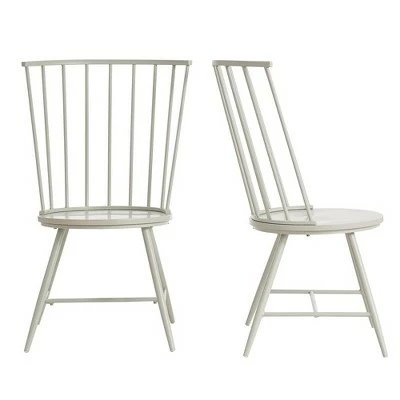 Set of 2 Irelyn High Back Windsor Classic Dining Chairs - Inspire Q Silver 4 Set of 2 Irelyn High Back Windsor Classic Dining Chairs - Inspire Q Silver - Image 2