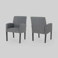 Set of 2 Amnesty Contemporary Dining Chairs - Christopher Knight Home Charcoal -Dining Chairs And Benches Official Shop unnamed file 423