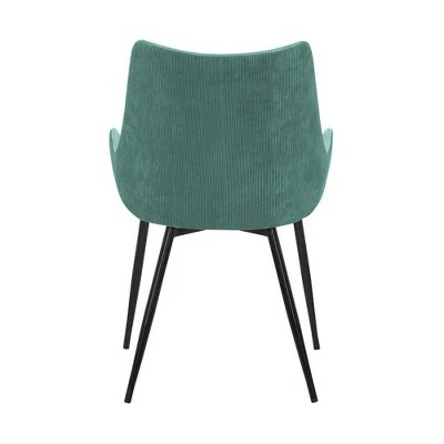 Avery Fabric/Metal Dining Room Chair Teal - Armen Living 6 Avery Fabric/Metal Dining Room Chair Teal - Armen Living - Image 4