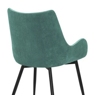 Avery Fabric/Metal Dining Room Chair Teal - Armen Living 8 Avery Fabric/Metal Dining Room Chair Teal - Armen Living - Image 6