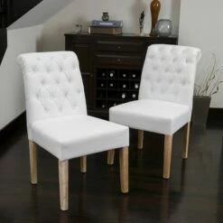 2ct Dinah Roll Top Fabric Dining Chair Set - Christopher Knight Home White -Dining Chairs And Benches Official Shop unnamed file 4314