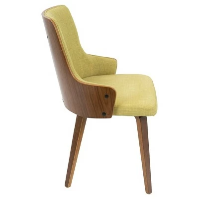 Set of 2 Stella Mid - Century Modern Padded Chair Green - Lumisource 3 Set of 2 Stella Mid - Century Modern Padded Chair Green - Lumisource