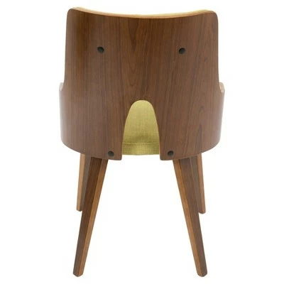 Set of 2 Stella Mid - Century Modern Padded Chair Green - Lumisource 5 Set of 2 Stella Mid - Century Modern Padded Chair Green - Lumisource - Image 3