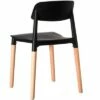 Fabulaxe Modern Plastic Dining Chair Open Back with Beech Wood Legs -Dining Chairs And Benches Official Shop unnamed file 4361