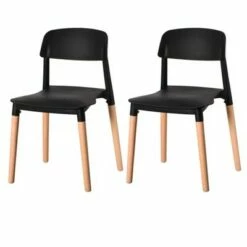 Fabulaxe Modern Plastic Dining Chair Open Back with Beech Wood Legs -Dining Chairs And Benches Official Shop unnamed file 4368
