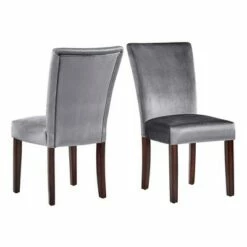 Set of 2 Quinby Upholstered Parson Dining Chairs - Inspire Q Gray Velvet -Dining Chairs And Benches Official Shop unnamed file 4391
