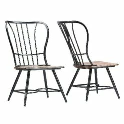 Longford Industrial Dining Chair (Set Of 2) - Baxton Studio Black -Dining Chairs And Benches Official Shop unnamed file 4461