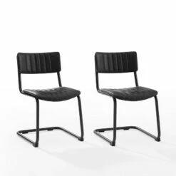 Set of 2 Conrad Cantilever Dining Chairs - Crosley Distressed Mocha/black 17 Set of 2 Conrad Cantilever Dining Chairs - Crosley Distressed Mocha/black -Dining Chairs And Benches Official Shop unnamed file 4499