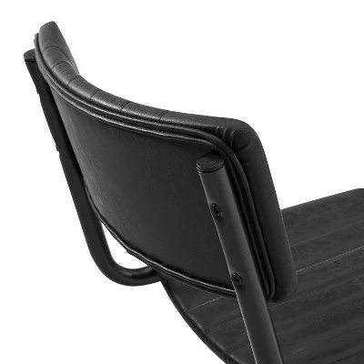 Set of 2 Conrad Cantilever Dining Chairs - Crosley Distressed Mocha/black 10 Set of 2 Conrad Cantilever Dining Chairs - Crosley Distressed Mocha/black - Image 8