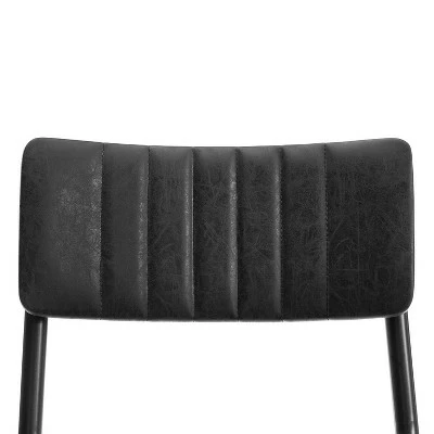 Set of 2 Conrad Cantilever Dining Chairs - Crosley Distressed Mocha/black 11 Set of 2 Conrad Cantilever Dining Chairs - Crosley Distressed Mocha/black - Image 9