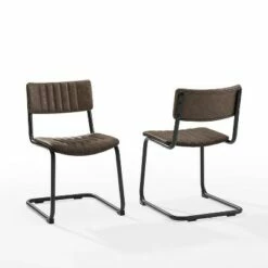 Set of 2 Conrad Cantilever Dining Chairs - Crosley Distressed Mocha/black 23 Set of 2 Conrad Cantilever Dining Chairs - Crosley Distressed Mocha/black -Dining Chairs And Benches Official Shop unnamed file 4505