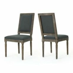 Set of 2 Ledger Traditional Dining Chairs - Christopher Knight Home Dark Gray -Dining Chairs And Benches Official Shop unnamed file 4509