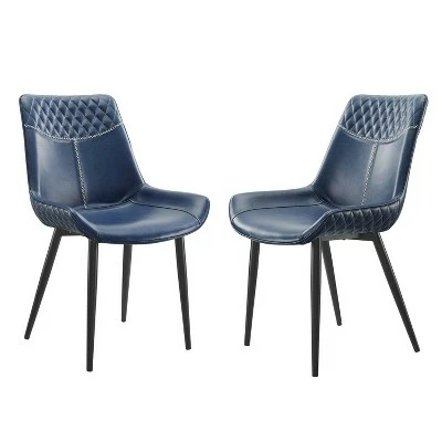 2pc Edler Dining Chairs - Linon Blue 16 2pc Edler Dining Chairs - Linon Blue - Image 14