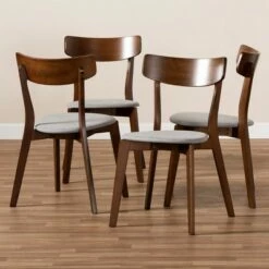 Set of 4 Iora Upholstered Wood Dining Chairs - Baxton Studio Light Gray/walnut 11 Set of 4 Iora Upholstered Wood Dining Chairs - Baxton Studio Light Gray/walnut -Dining Chairs And Benches Official Shop unnamed file 4533