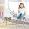 Costway 4 PCS Kids Chair Set Mid-Century Modern Style Dining Chairs w/ Wood Legs -Dining Chairs And Benches Official Shop unnamed file 4554