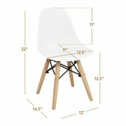 Costway 4 PCS Kids Chair Set Mid-Century Modern Style Dining Chairs w/ Wood Legs -Dining Chairs And Benches Official Shop unnamed file 4560