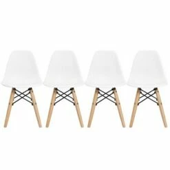 Costway 4 PCS Kids Chair Set Mid-Century Modern Style Dining Chairs w/ Wood Legs -Dining Chairs And Benches Official Shop unnamed file 4562